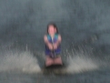 Heather on knee-board